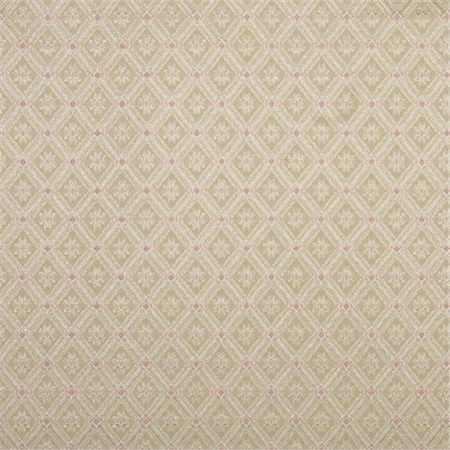 Designer Fabrics 54 in. Wide Gold- Pink And White- Diamond Brocade Upholstery Fabric D137